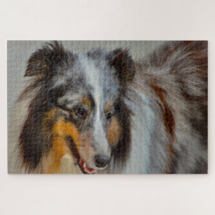 Shetland Sheep Dog Jigzaag. Legpuzzel
