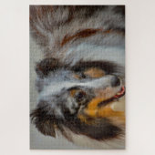 Shetland Sheep Dog Jigzaag. Legpuzzel (Verticaal)