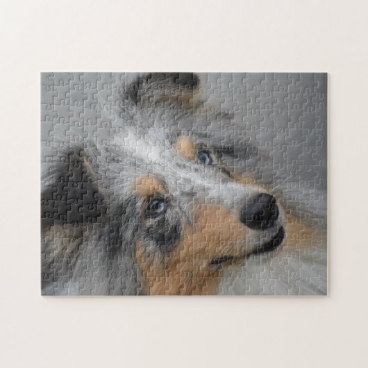 Shetland Sheep Dog Jigzaag. Legpuzzel (Horizontaal)