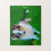 Shetland Sheep Dog Jigzaag. Legpuzzel (Verticaal)