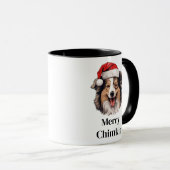 Shetland Sheep Dog Sinterklaas Hoed Kerstmis Mok (Voorkant rechts)