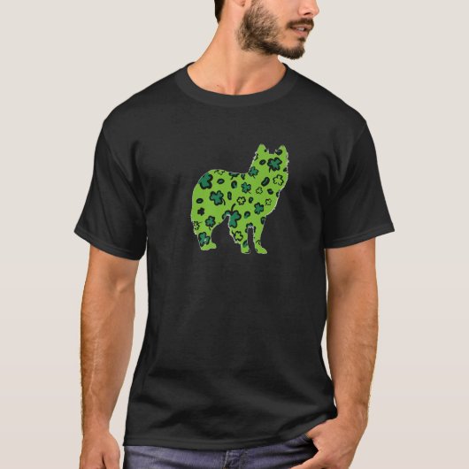 Shetland Sheep St. Patrick's Day Green Leopard Sha T-shirt (Voorkant)