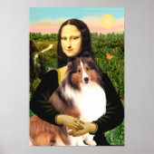 Shetland Sheepdog 7b - Mona Lisa Poster (Voorkant)