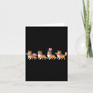 Shetland Sheepdog Amerikaanse Vlag Memorial Day Kaart