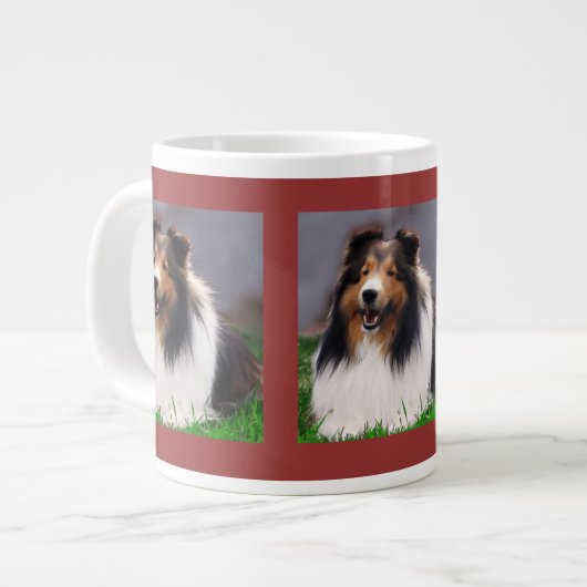 Shetland Sheepdog Art Grote Koffiekop (Links)