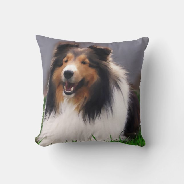 Shetland Sheepdog Art Kussen (Voorkant)