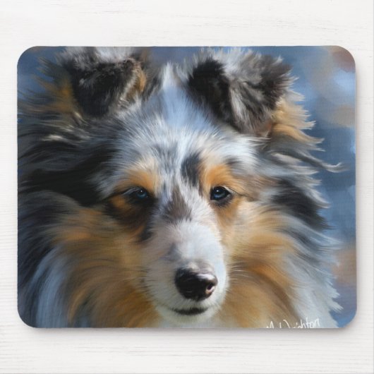 Shetland Sheepdog Art Muismat (Voorkant)