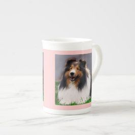 Shetland Sheepdog Art Porselein Kop