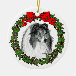 Shetland Sheepdog Art van Glenda S. Harlan Keramisch Ornament