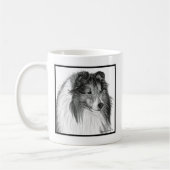 Shetland Sheepdog Art van Glenda S. Harlan Koffiemok (Links)