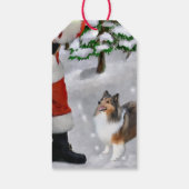 Shetland Sheepdog Believe Kerstmis Cadeaulabel (Achterkant)