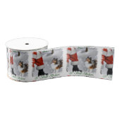 Shetland Sheepdog Believe Kerstmis Grosgrain Lint (Spoel)