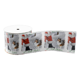 Shetland Sheepdog Believe Kerstmis Grosgrain Lint