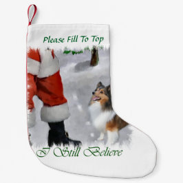 Shetland Sheepdog Believe Kerstmis Kleine Kerstsok