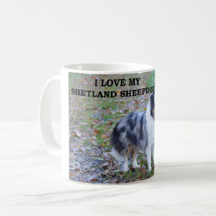 shetland-sheepdog-blue, een witte bruine liefde me koffiemok