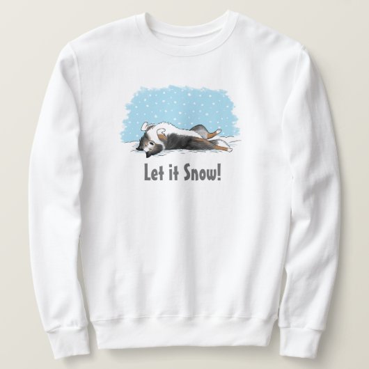 Shetland Sheepdog Blue Merle Sheltie Dog Holiday Trui (Design voorkant)