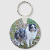 Shetland Sheepdog Blue Merle Sleutelhanger (Voorkant)