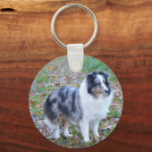 Shetland Sheepdog Blue Merle Sleutelhanger (Voorkant)