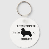 Shetland Sheepdog Blue Merle Sleutelhanger (Achterkant)