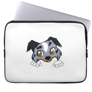 Shetland Sheepdog Blue Merle Tri Piepend Cartoon Laptop Sleeve