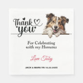 Shetland Sheepdog bruiloft dank u Servet (Voorkant)