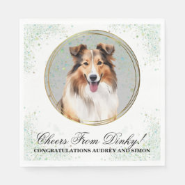 Shetland Sheepdog bruiloft servetten met honden Fo