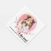 Shetland Sheepdog bruiloft servetten met honden Fo (Hoek)