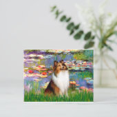 Shetland Sheepdog (Bz) - Lilies 2 Briefkaart (Staand voorkant)