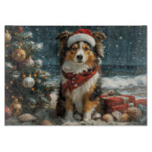 Shetland Sheepdog Christmas  Beach Snijplank (Voorkant)