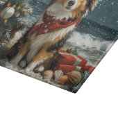 Shetland Sheepdog Christmas  Beach Snijplank (Hoek)