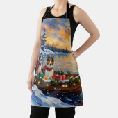 Shetland Sheepdog Christmas Boat Holiday Schort (Insitu)