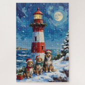 Shetland Sheepdog Christmas Lighthouse Holiday Legpuzzel (Verticaal)