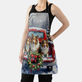 Shetland Sheepdog Christmas Red Truck Holiday Schort (Insitu)