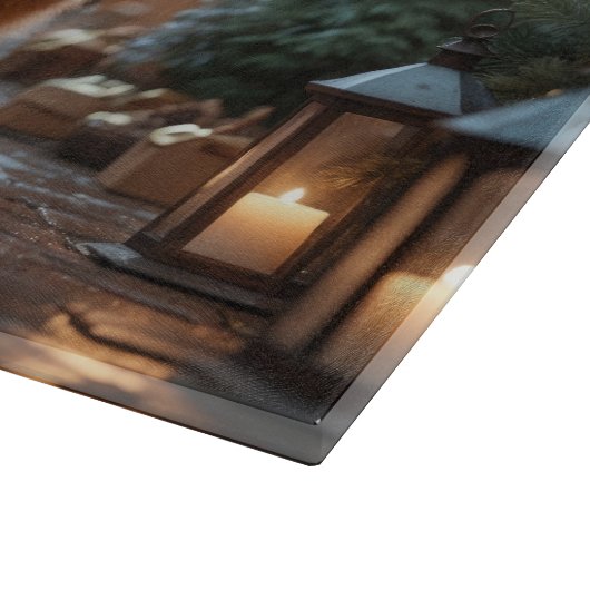 Shetland Sheepdog Christmas Snow Holiday  Snijplank (Hoek)