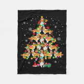 Shetland Sheepdog Christmas Tree Funny Sheltie Chr Fleece Deken (Voorkant)