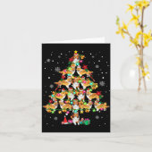 Shetland Sheepdog Christmas Tree Funny Sheltie Chr Kaart (Gele Bloem)