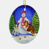 Shetland Sheepdog Circle Ornament (Rechts)