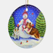 Shetland Sheepdog Circle Ornament (Links)