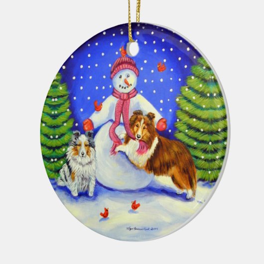 Shetland Sheepdog Circle Ornament (Links)