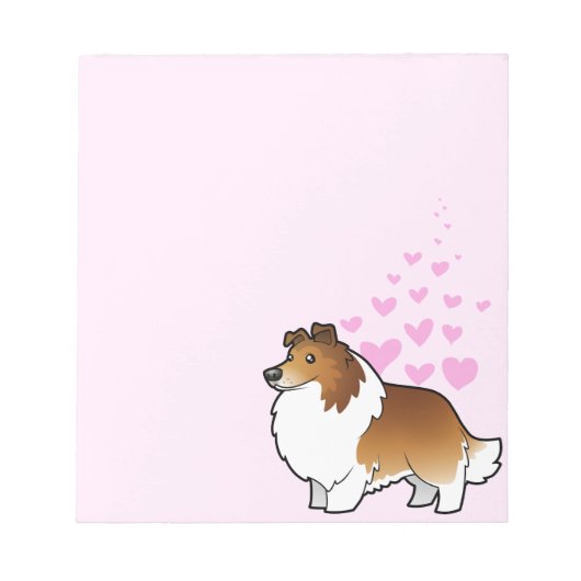 Shetland Sheepdog / Collie Love Notitieblok (Voorkant)