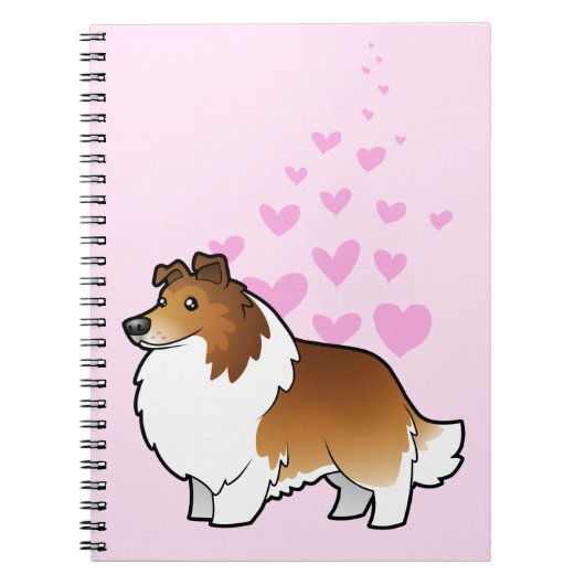 Shetland Sheepdog / Collie Love Notitieboek (Voorkant)