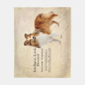 Shetland Sheepdog Companion and Devotion Fleece Deken (Voorkant)