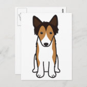 Shetland Sheepdog Dog Cartoon Briefkaart (Voorkant / Achterkant)