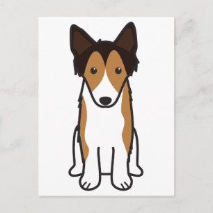 Shetland Sheepdog Dog Cartoon Briefkaart