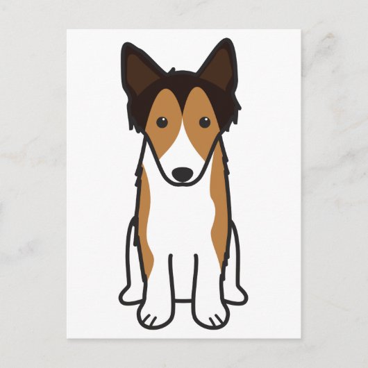 Shetland Sheepdog Dog Cartoon Briefkaart (Voorkant)