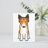 Shetland Sheepdog Dog Cartoon Briefkaart (Staand voorkant)
