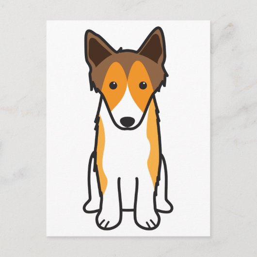 Shetland Sheepdog Dog Cartoon Briefkaart (Voorkant)
