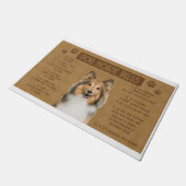 Shetland Sheepdog Dog House regels, als het gebrok Deurmat (Schuin)