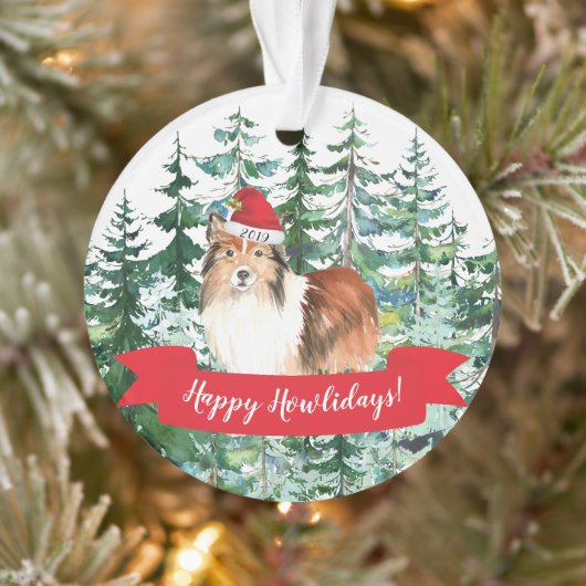 Shetland Sheepdog Dog Kerstmis Ornament (Boom)