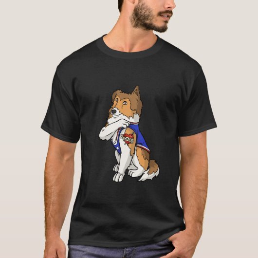 Shetland Sheepdog Dog Love Dad Puppy Owner T-shirt (Voorkant)